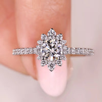 Halo Engagement Ring - Stunning Diamond Brilliance