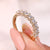 Hidden U shape micro diamond accent wedding band.