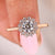 round cut lab grown diamond engagement ring in rose gold.