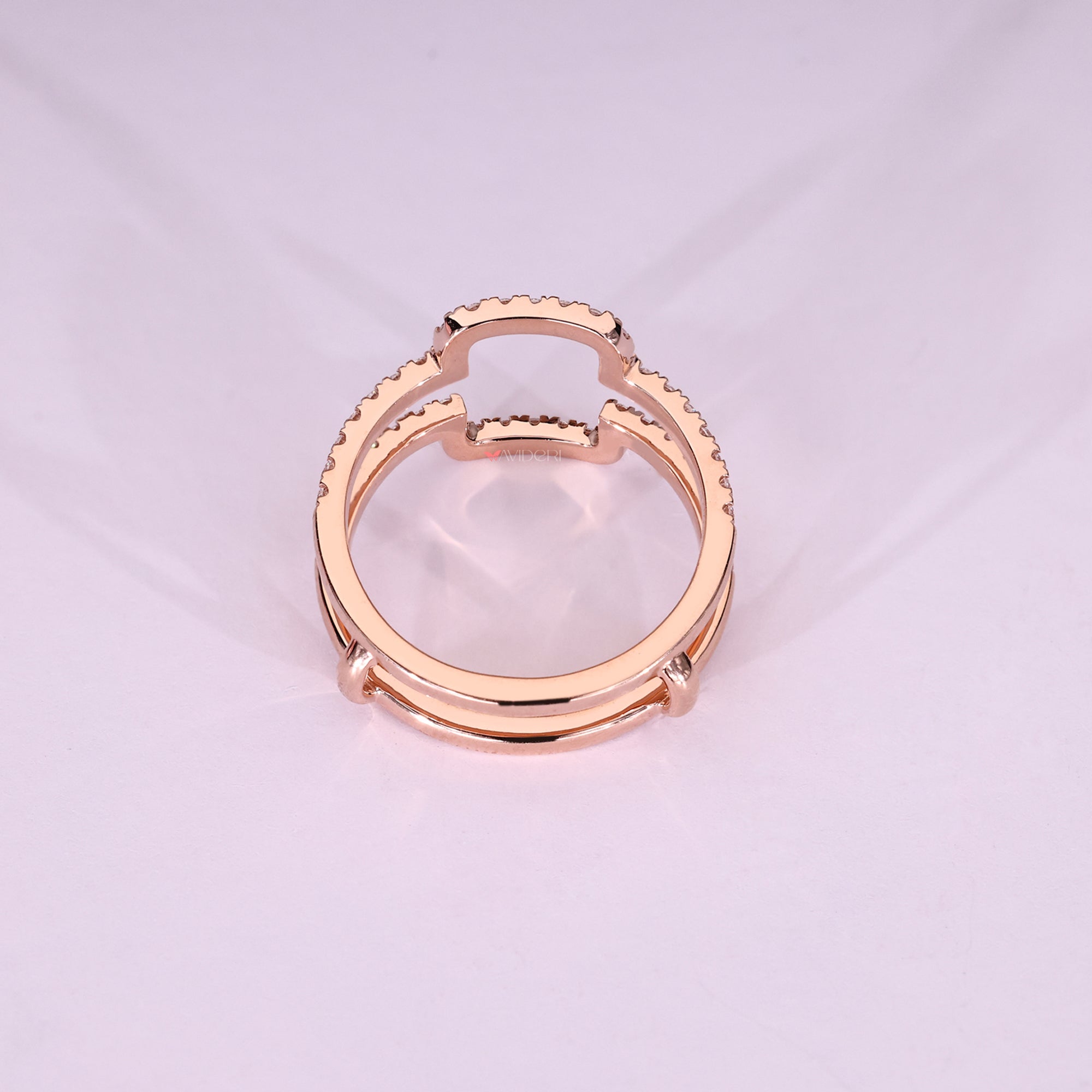 Handmade wrap guard wedding band design.
