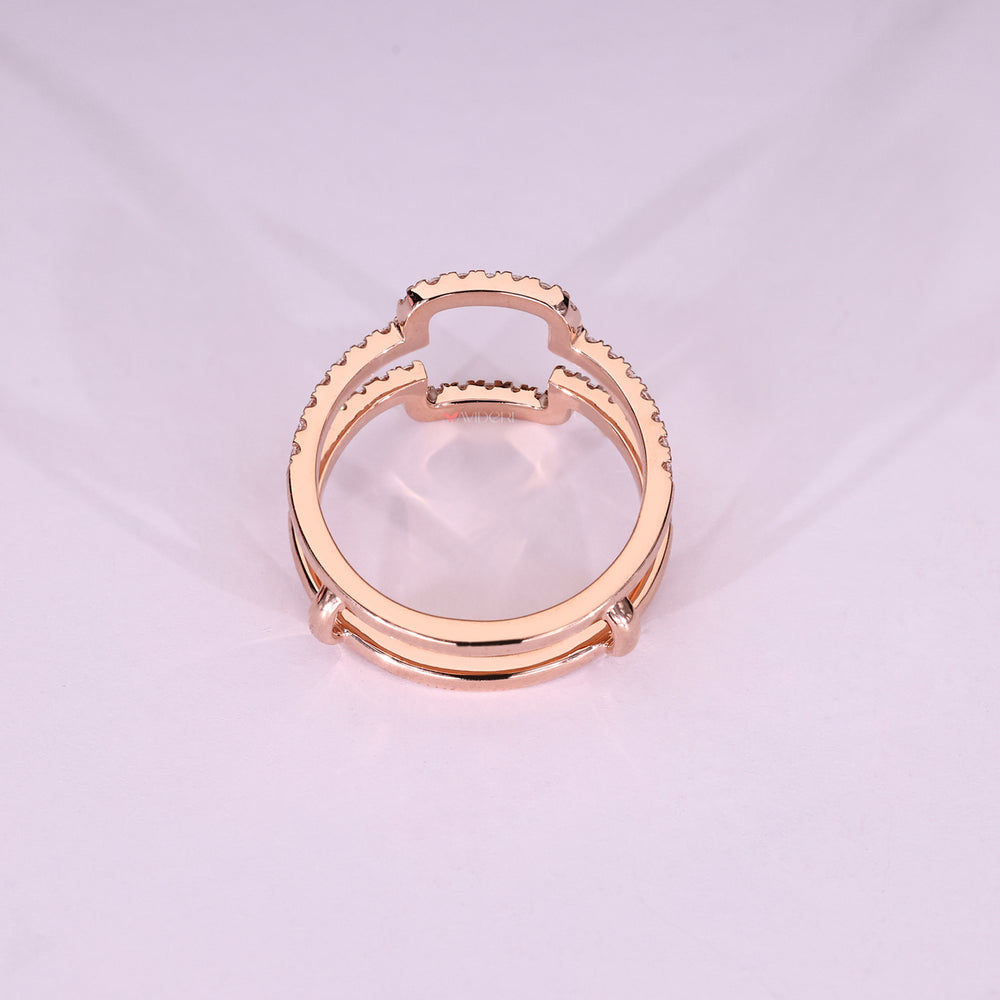 Handmade wrap guard wedding band design.
