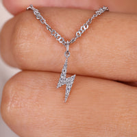 Round Cut Lightning Bolt Pendant
