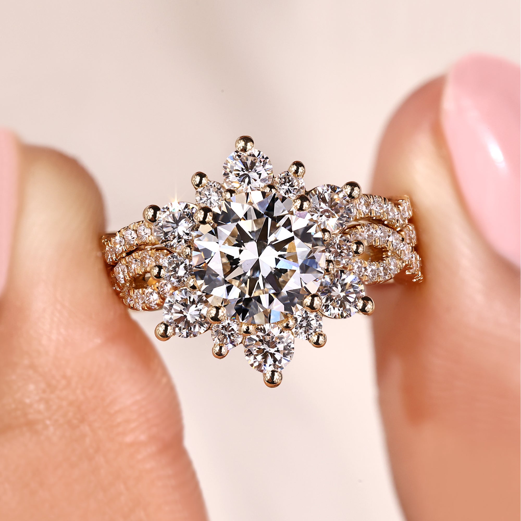 Buy diamond bridal set with Lab Grown Diamond.