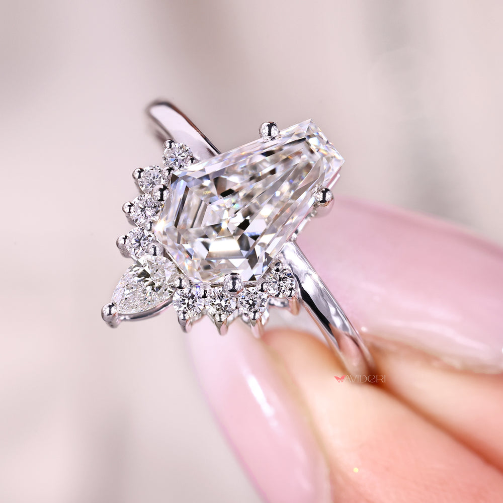 Custom diamond ring made with lab grown diamond.