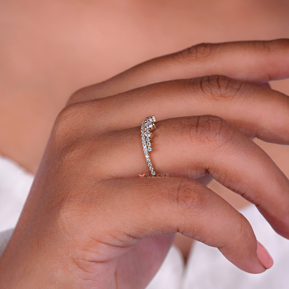 Lab grown half eternity band for modern elegance.
