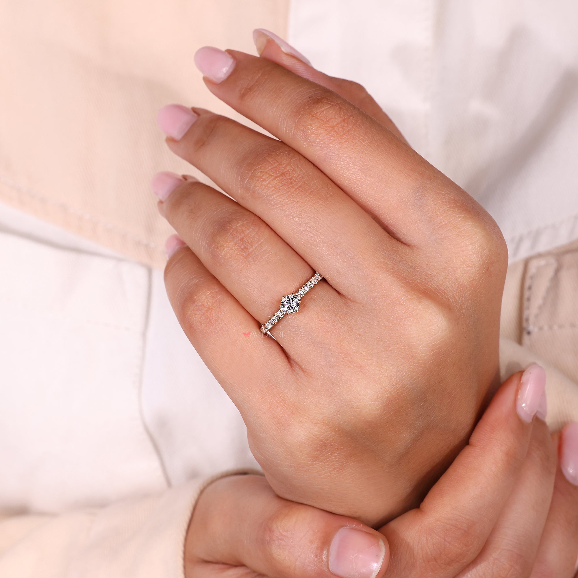 Handmade jewelry paired with an Avideri ring.