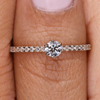 Round Diamond Engagement Ring – Secure 6 Prong Setting