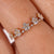 Half eternity band with lab grown diamonds set in a clean, wearable design.
