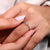 Tapered shank ring with white gold ring.