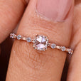 Round cut diamond ring, round brilliant diamond ring, handmade ring