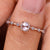 Round cut diamond ring, round brilliant diamond ring, handmade ring