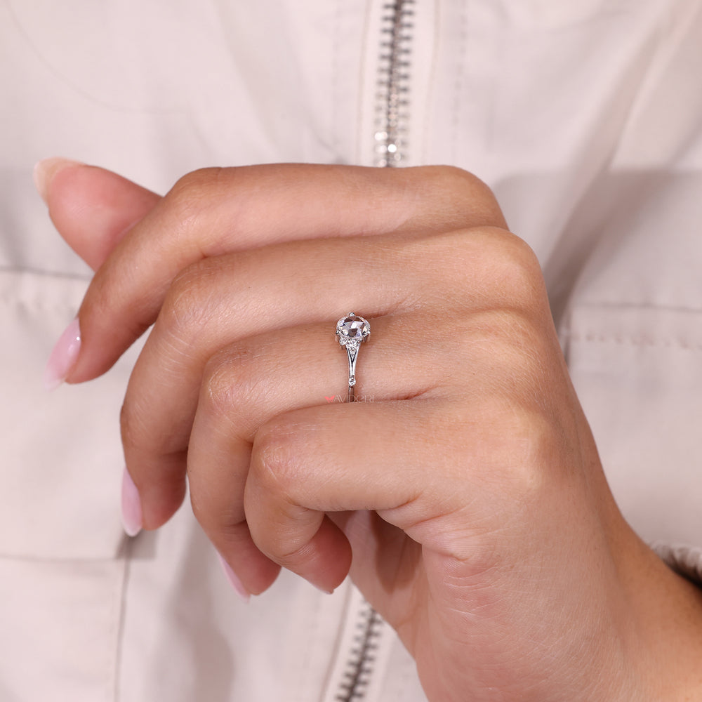 Lab grown five stone diamond ring handmade.
