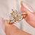 Marquise semi mount ring with five diamonds in yellow gold.
