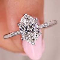 Oval Diamond Engagement Ring In Tapered Shank