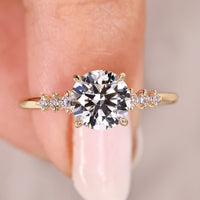 Seven Diamond Ring In Yellow Gold