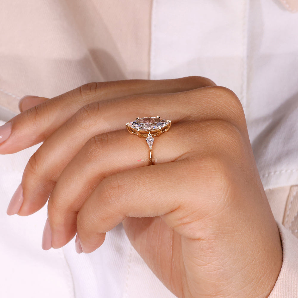 handmade jewelry 3 stone diamond ring
