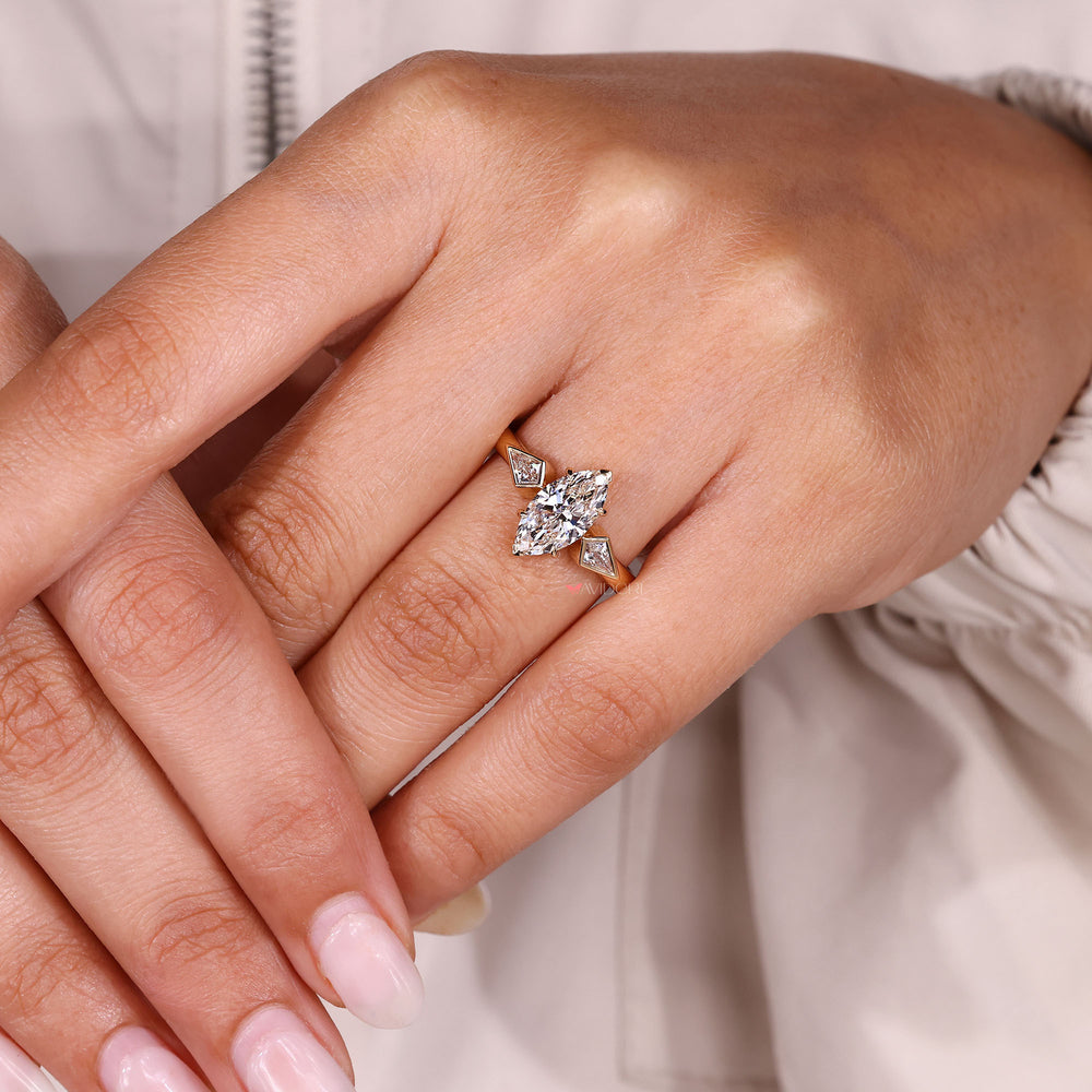 Lab grown Marquise Diamond Ring.
