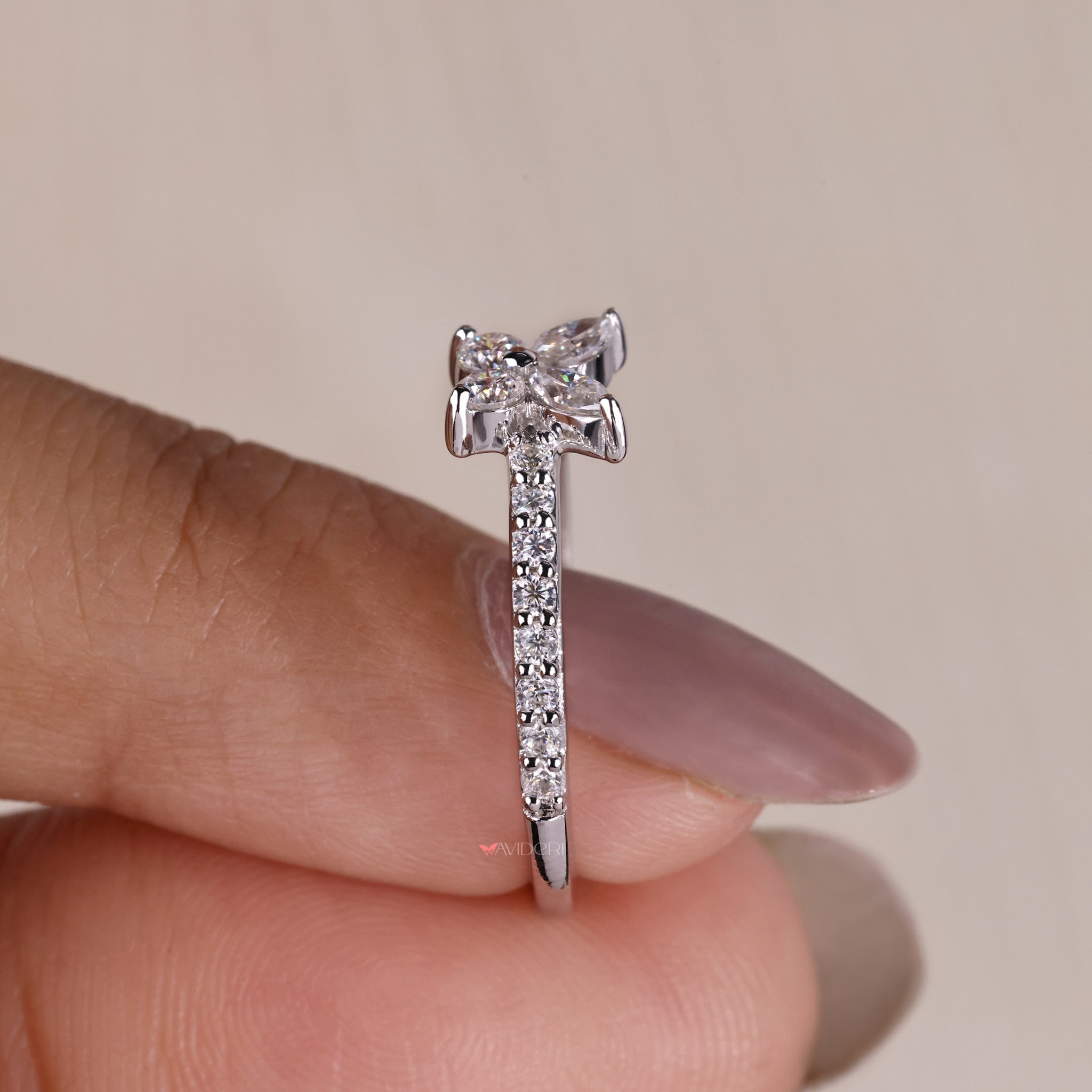 round diamond engagement ring pave ring pave wedding band
