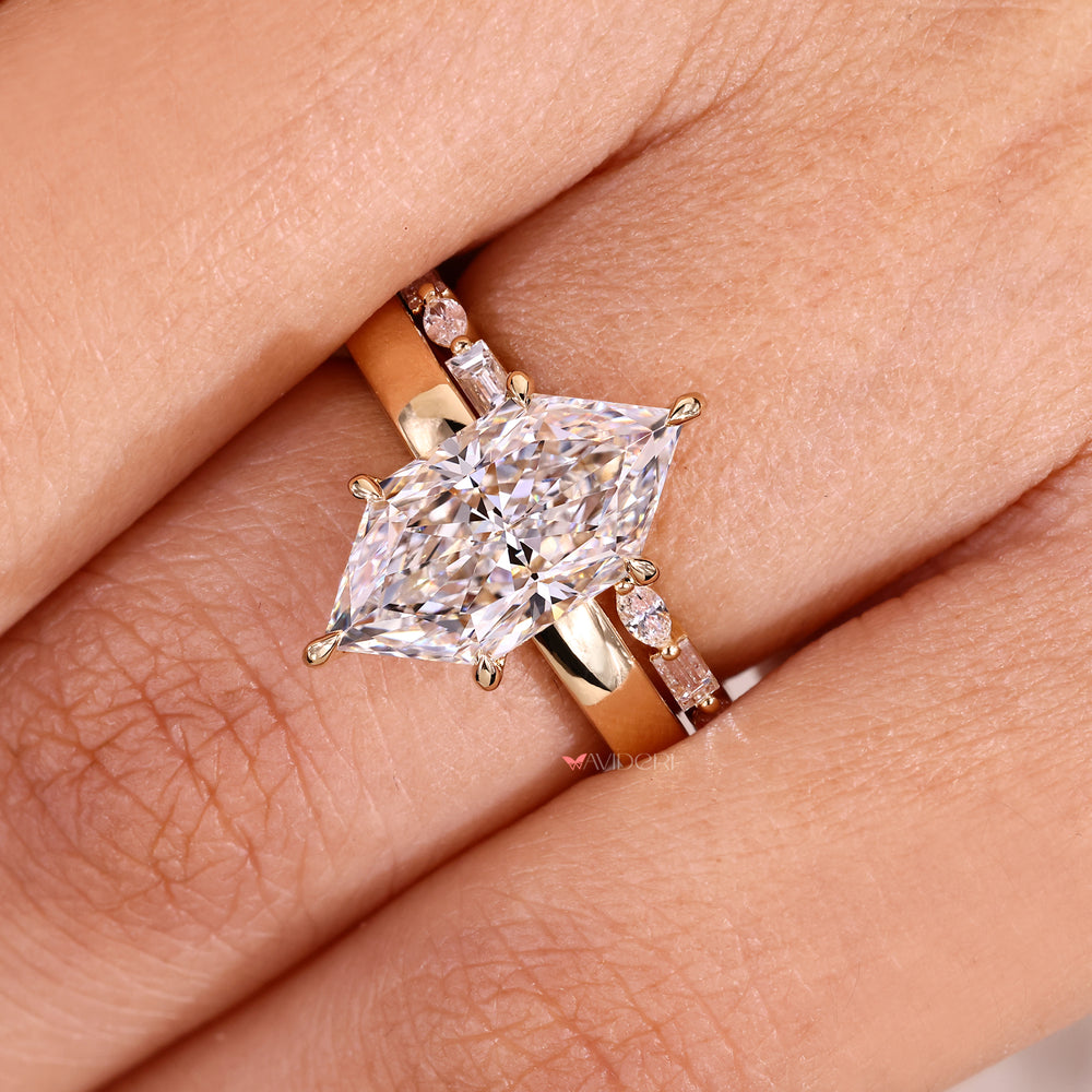 Six claw prong diamond engagement ring.