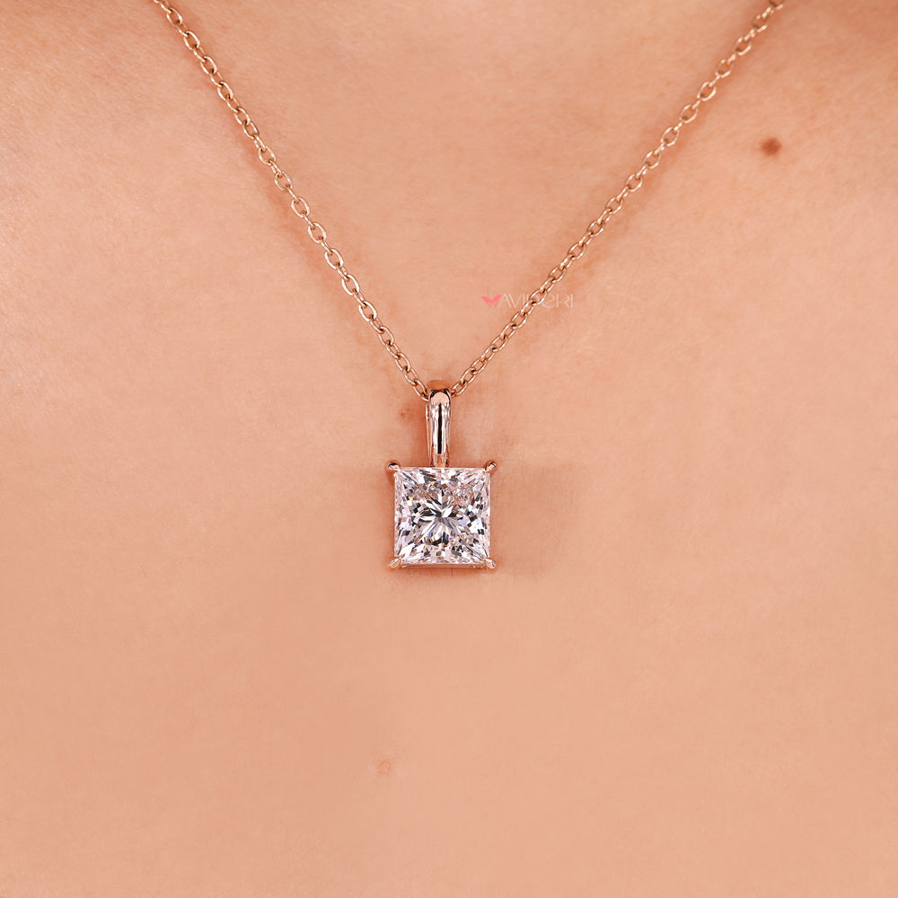 Lab Grown Diamond on unique pendant.

