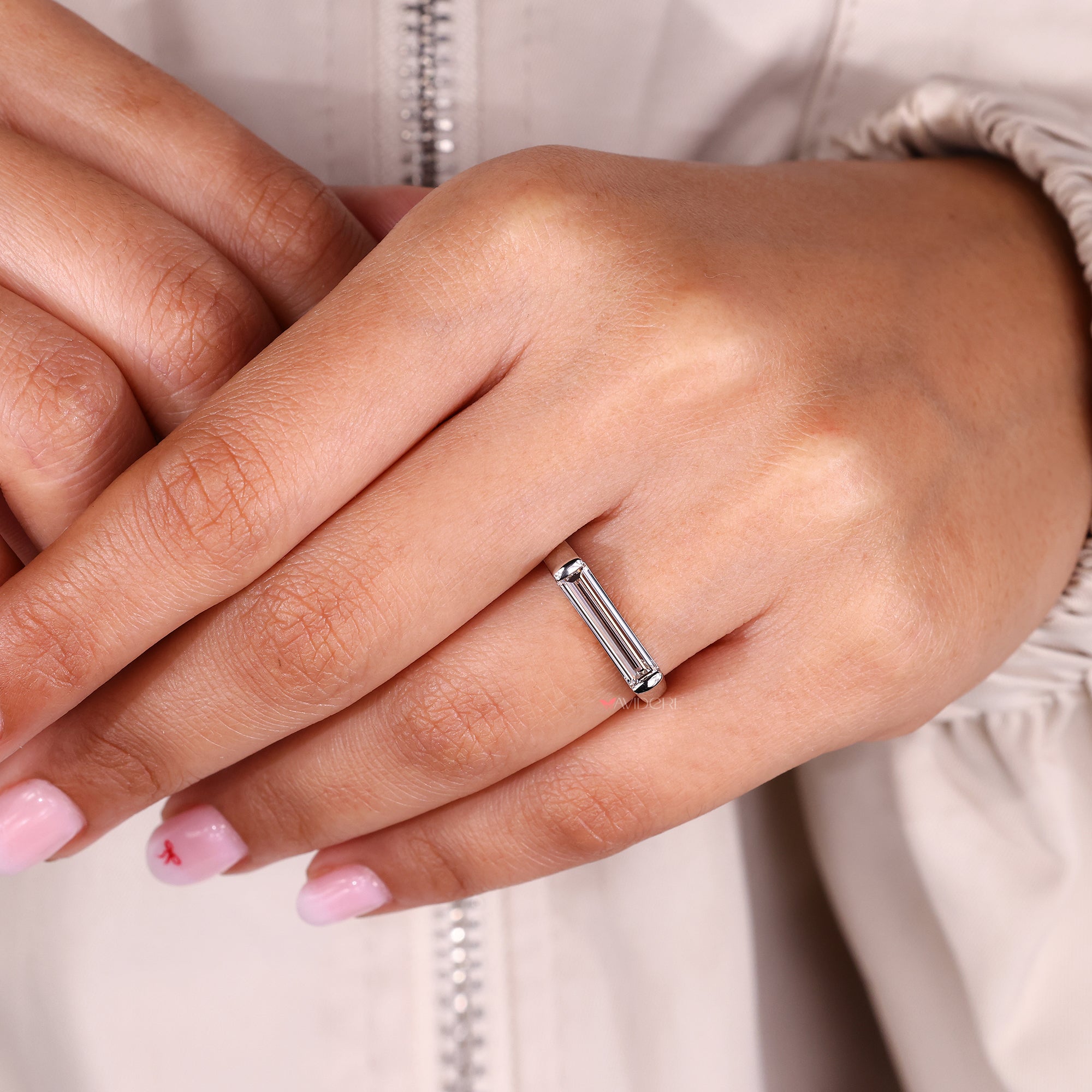 Custom diamond ring made for daily wear.