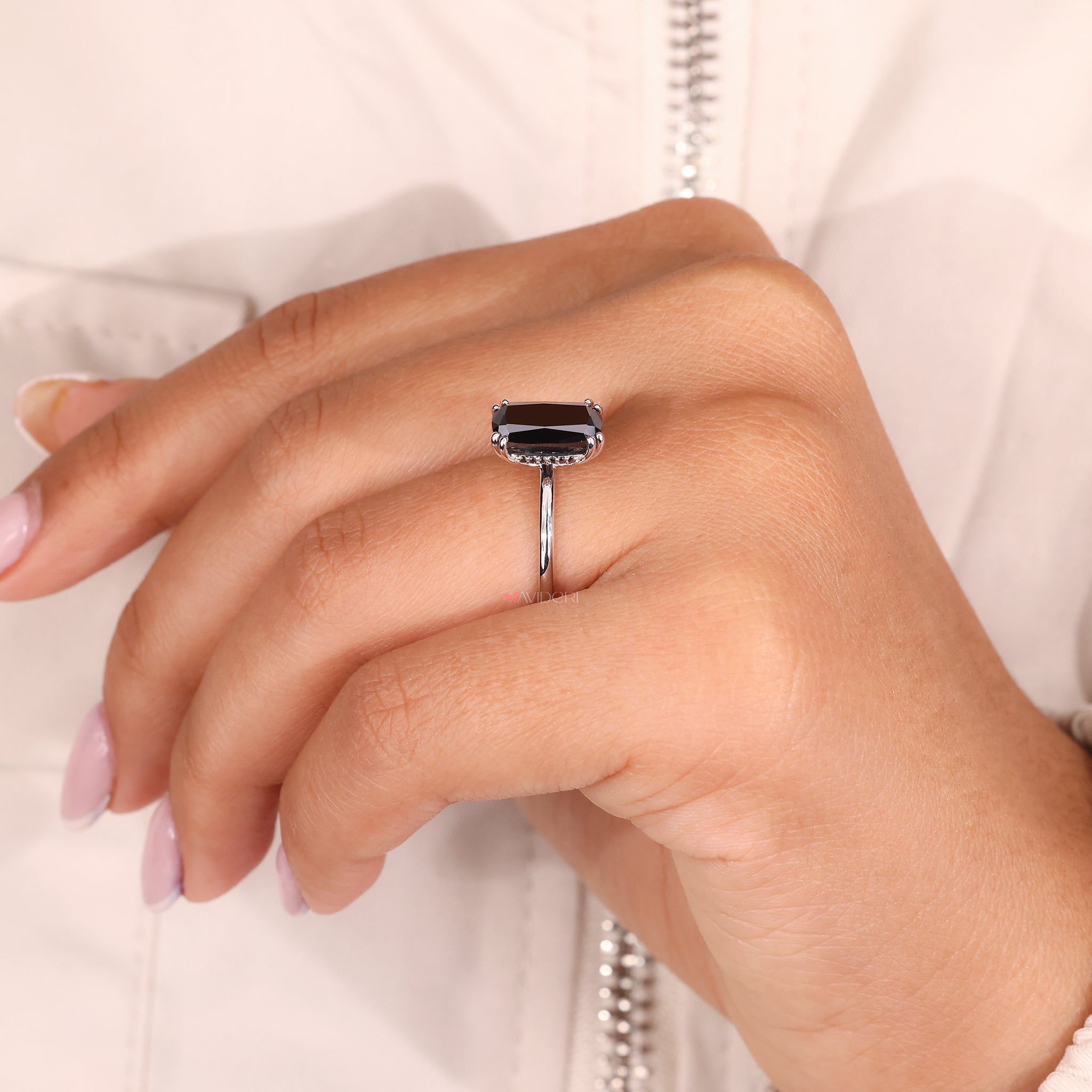Solitaire engagement ring showcases a single stone with timeless appeal.
