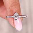 This solitaire ring​ highlights simplicity with timeless beauty.