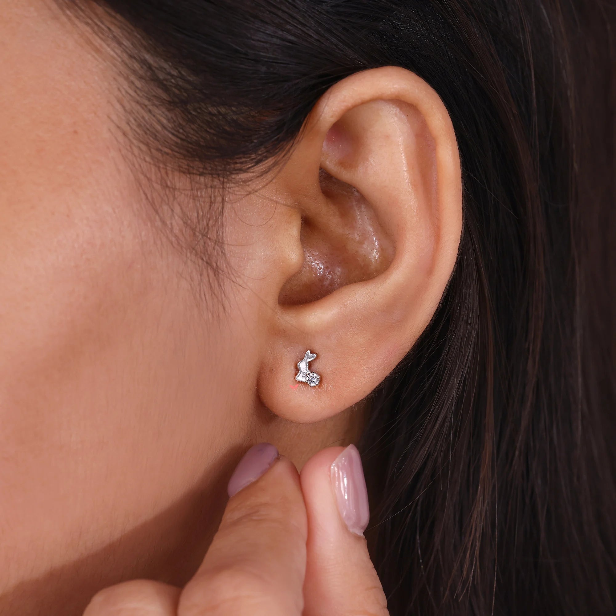 Lab Grown Diamond stud earrings offering ethical beauty.