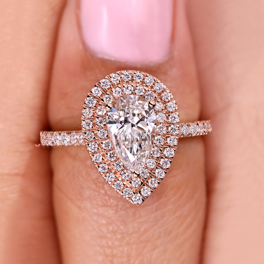 Lab grown diamond ring with clean sparkle.
