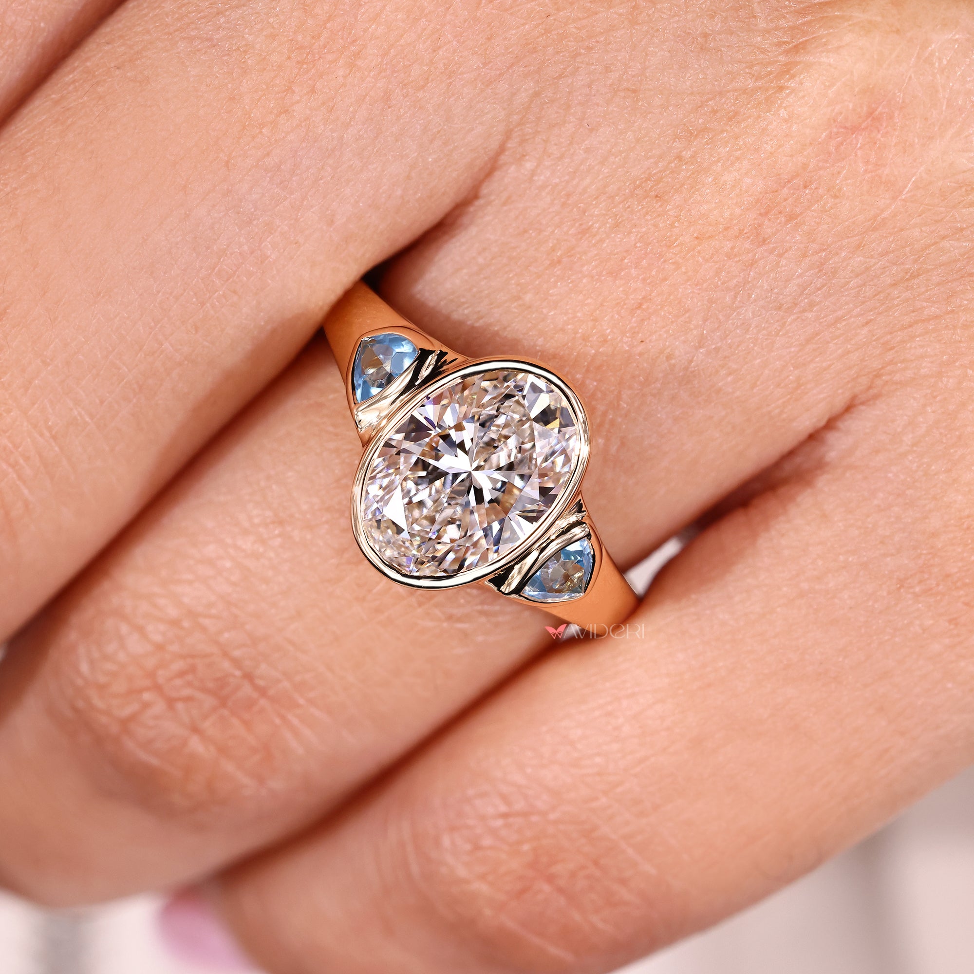 Handmade ring crafted in yellow gold finish.