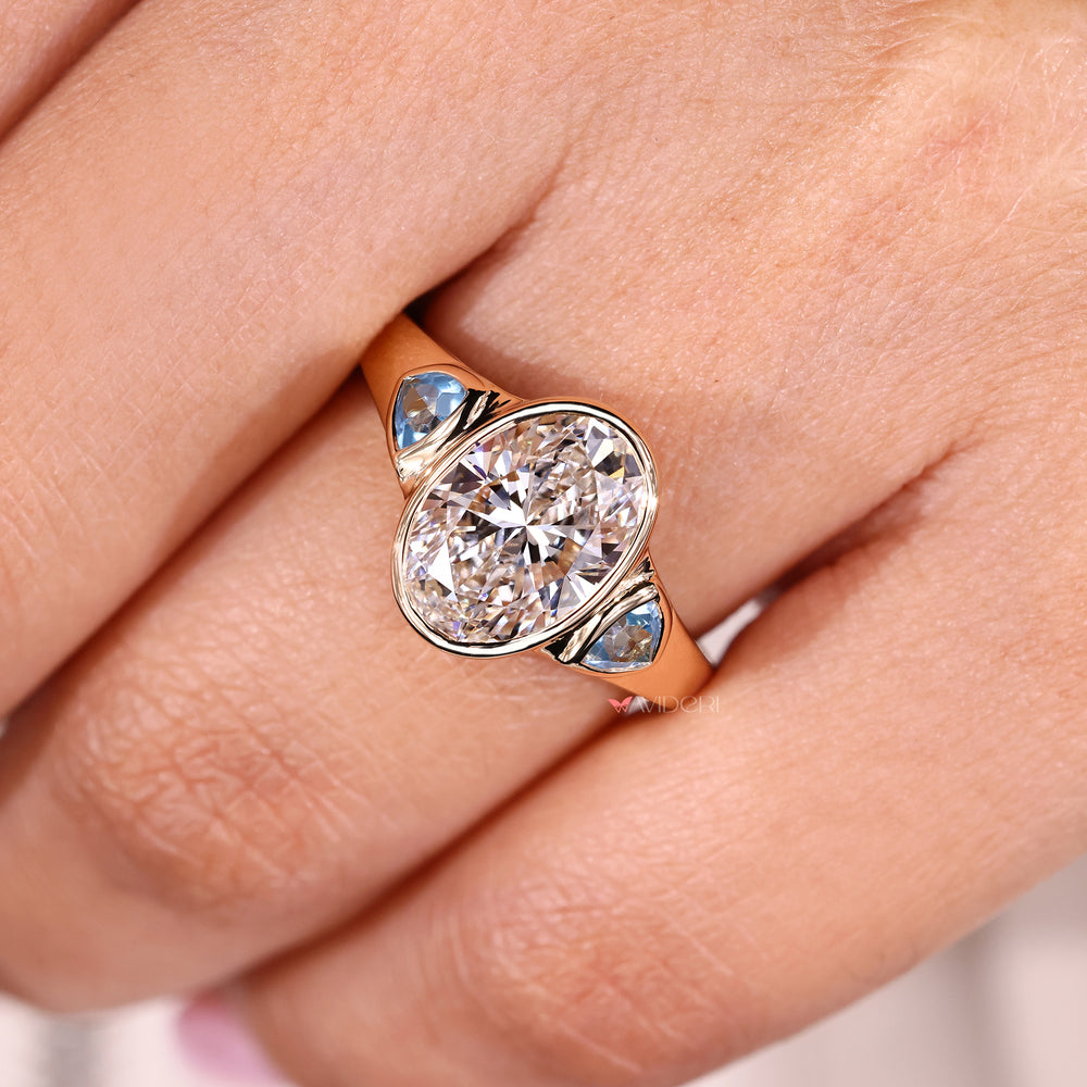 Handmade ring crafted in yellow gold finish.