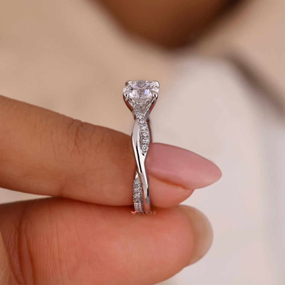 Twist ring is designed with precision and elegance for a unique look.
