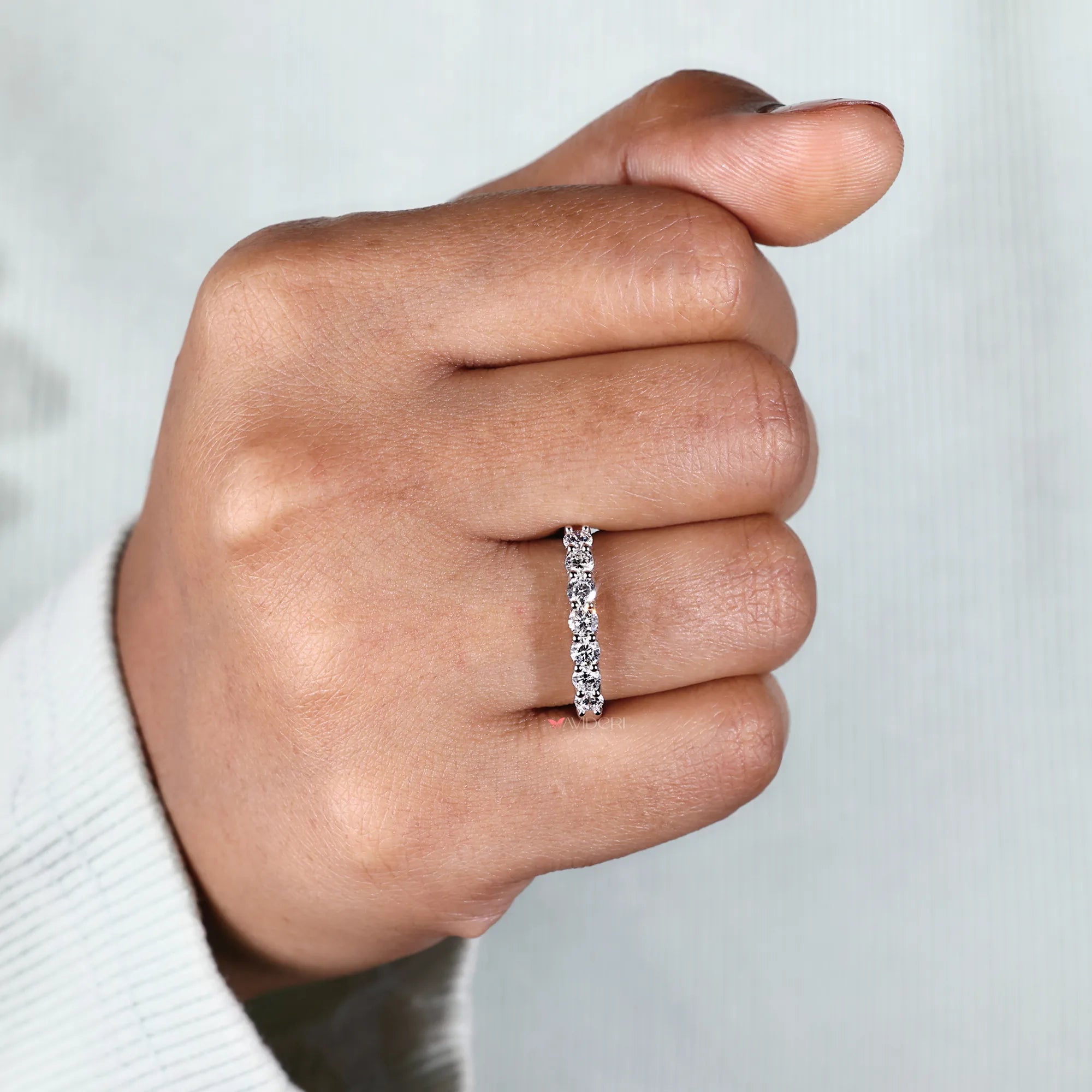Unique wedding band with custom wedding band.
