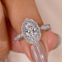Marquise Diamond Engagement Ring in Elegant Design