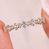 Round Cut Lab Diamond Wedding Band