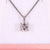 Solitaire diamond pendant with Asscher cut diamond pendant.
