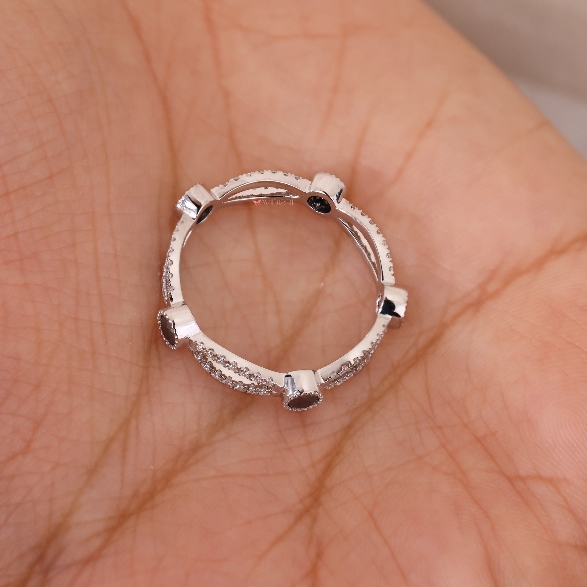 Twist wedding band featuring an infinity wedding band for sophistication.