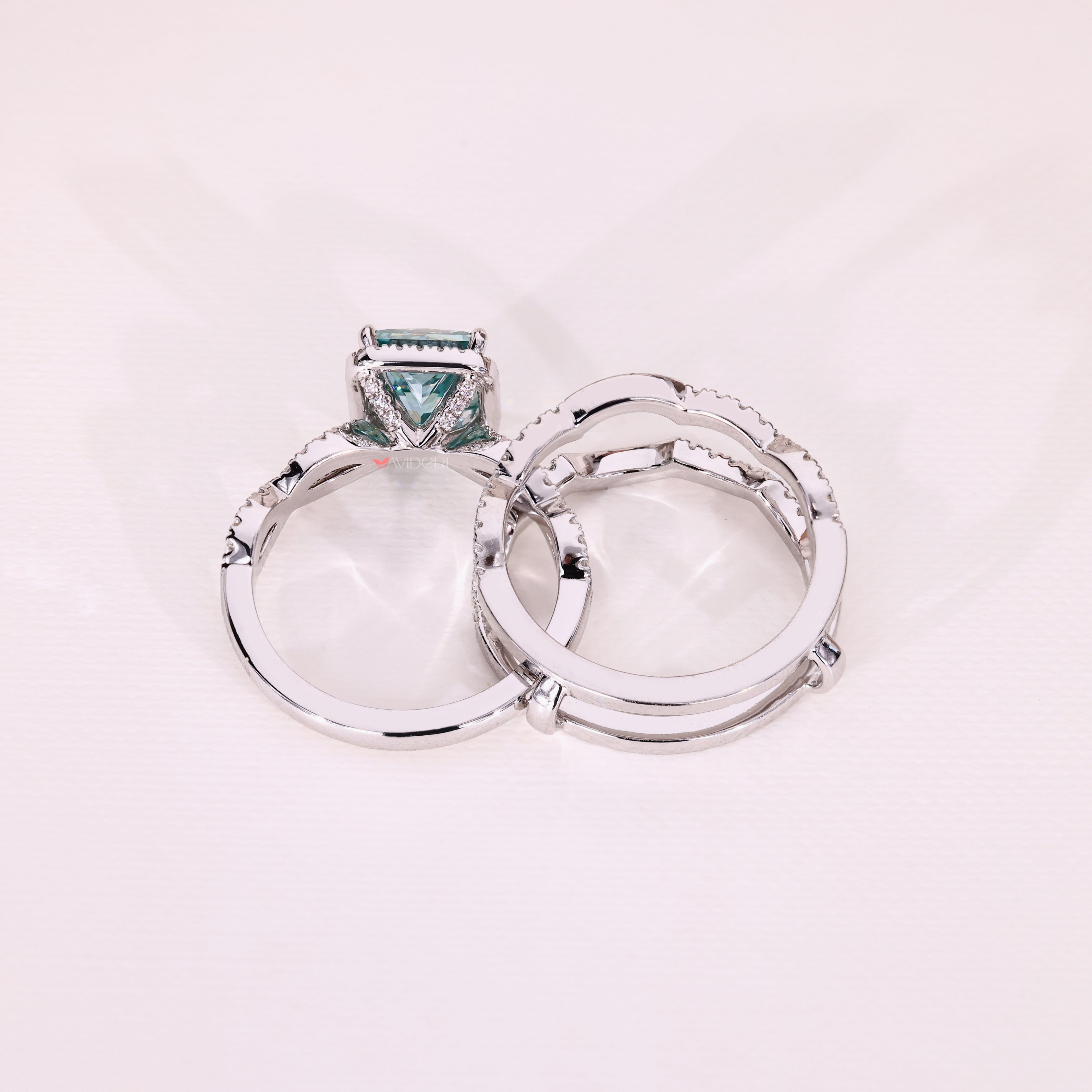 White Gold Bridal Set creates a sleek and modern appearance for your ring.