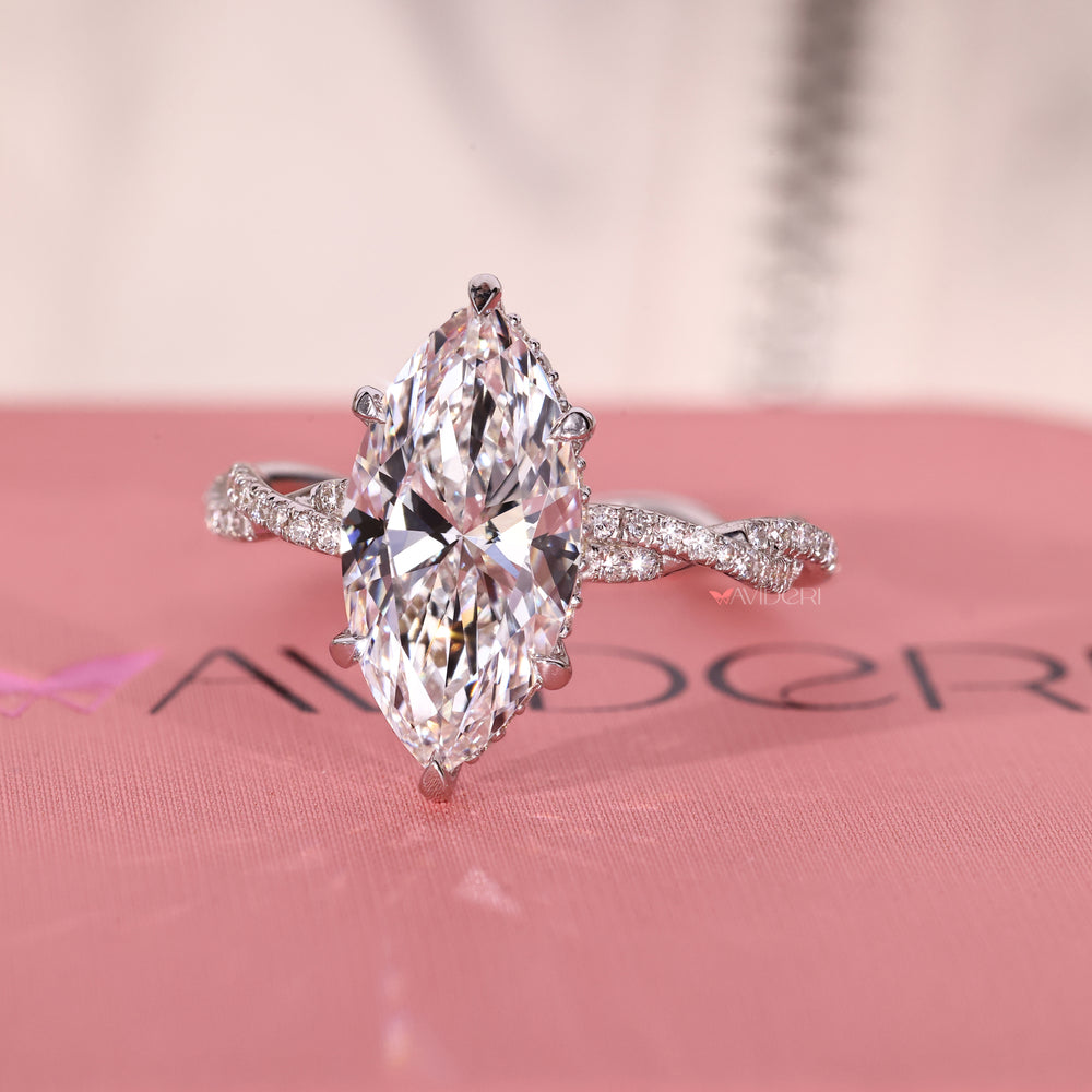 Avideri engagement ring with handmade ring.