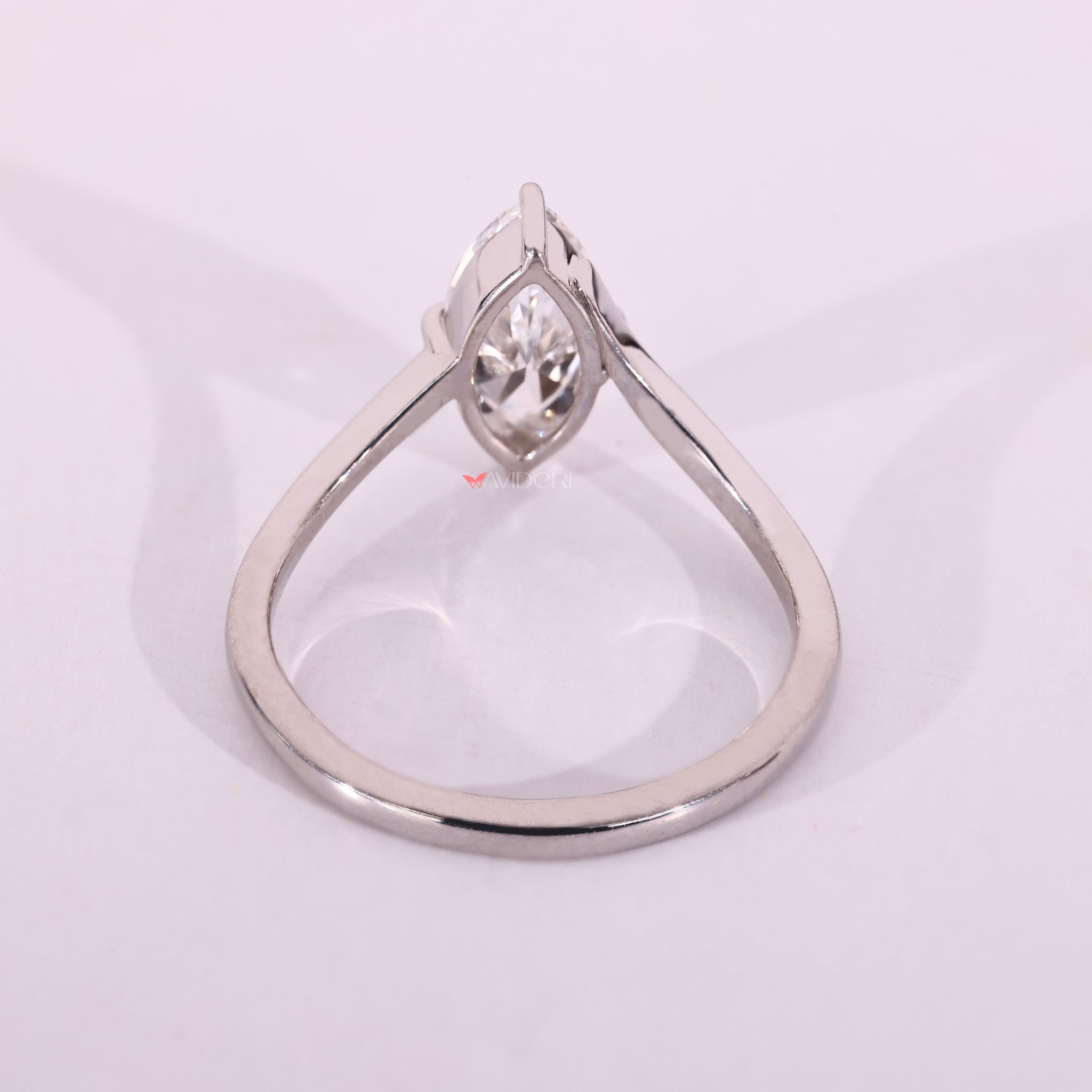 White gold diamond ring featuring Lab Grown Diamond.