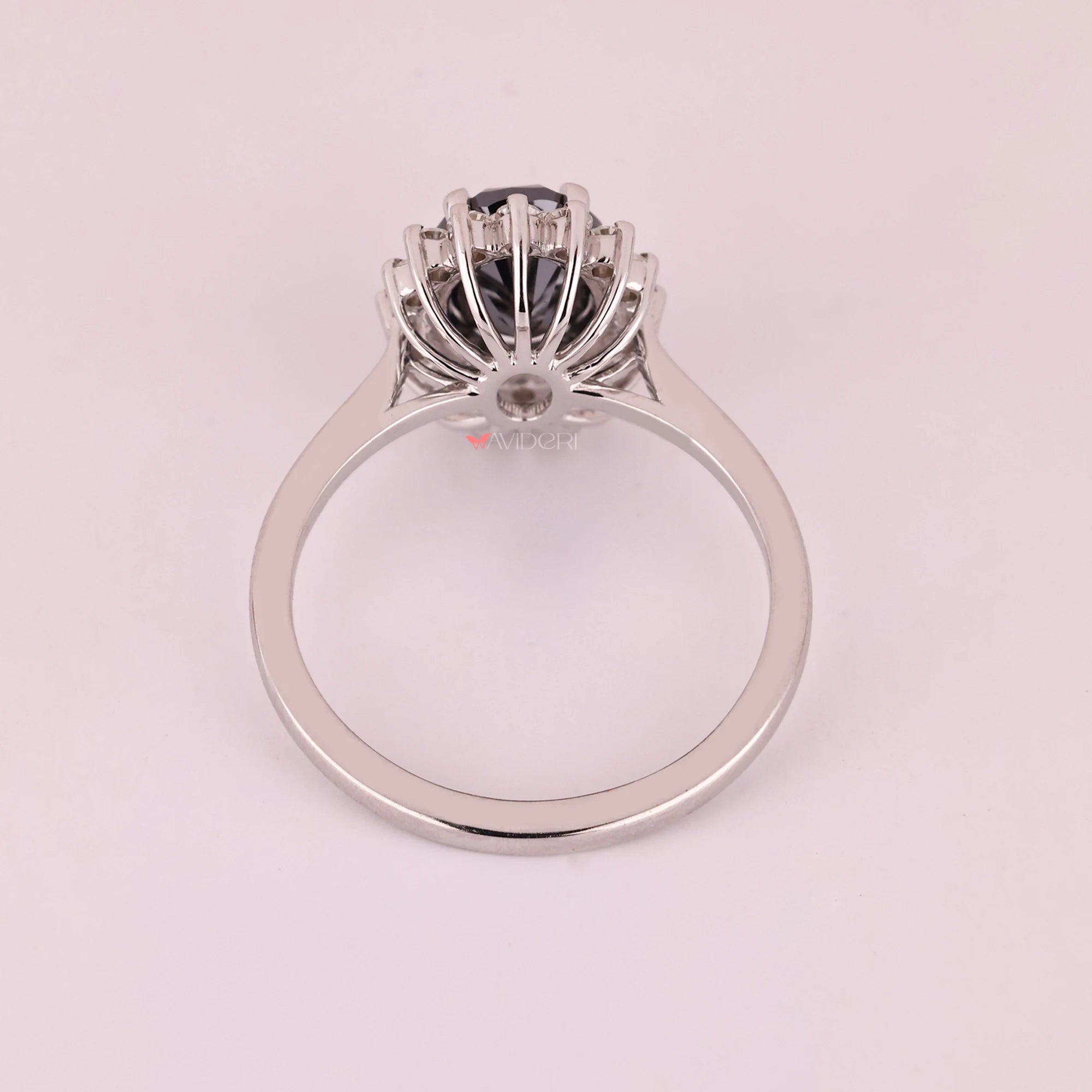 White gold engagement ring with a timeless appeal.