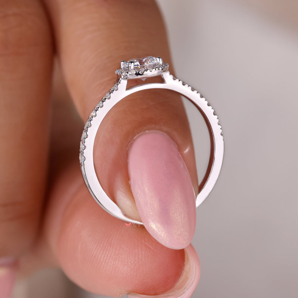 Cathedral ring, handmade ring, white gold ring
