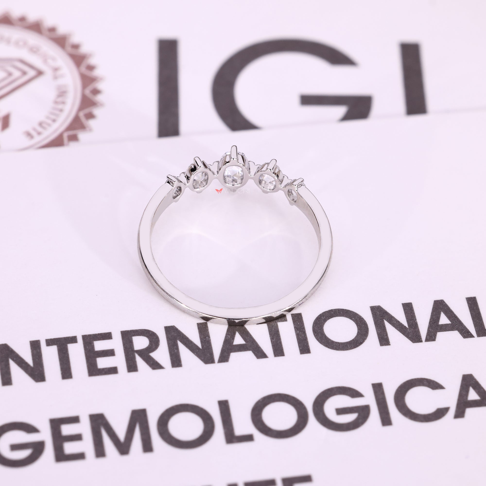 Unique wedding band with diamonds.