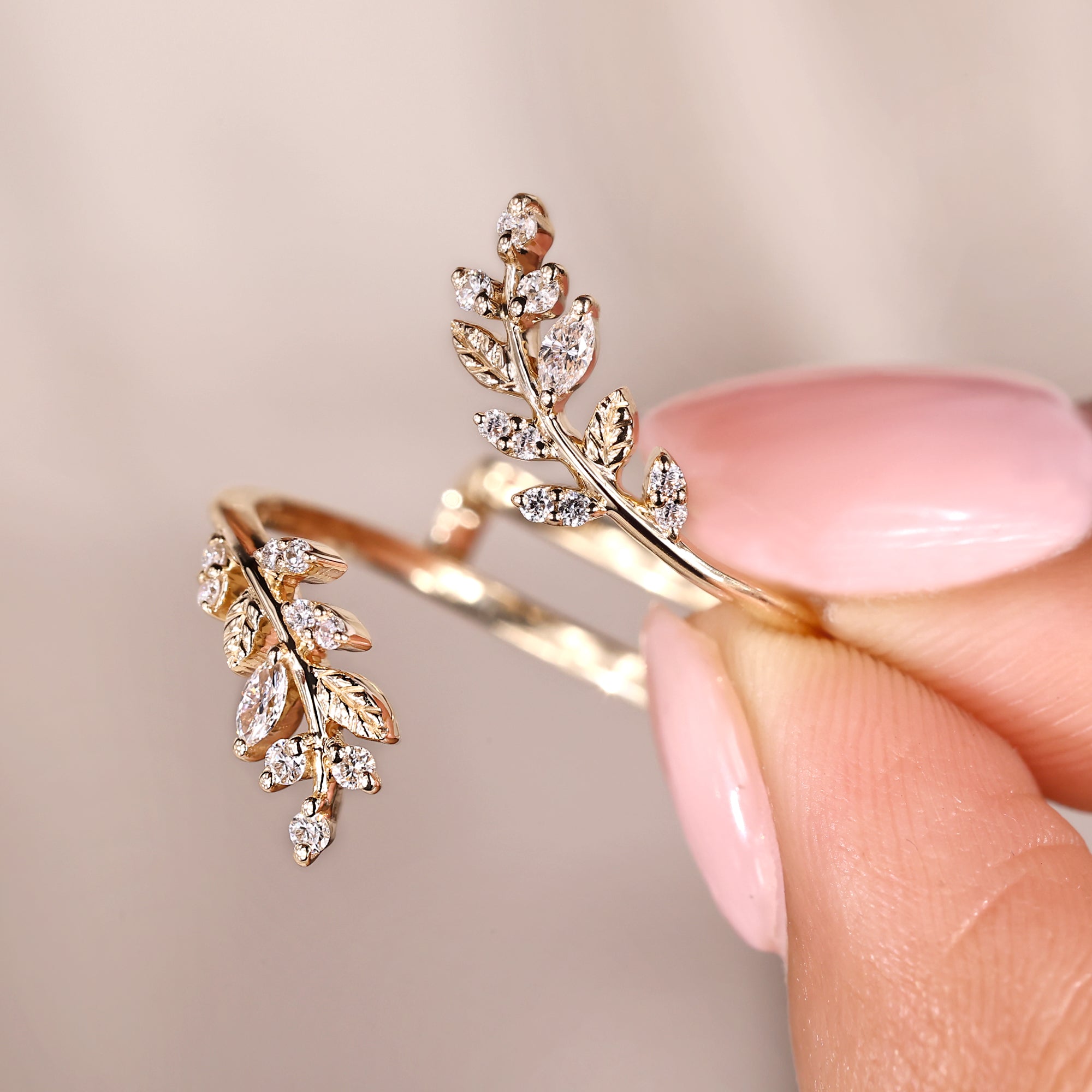 Lab grown diamond with handmade band.