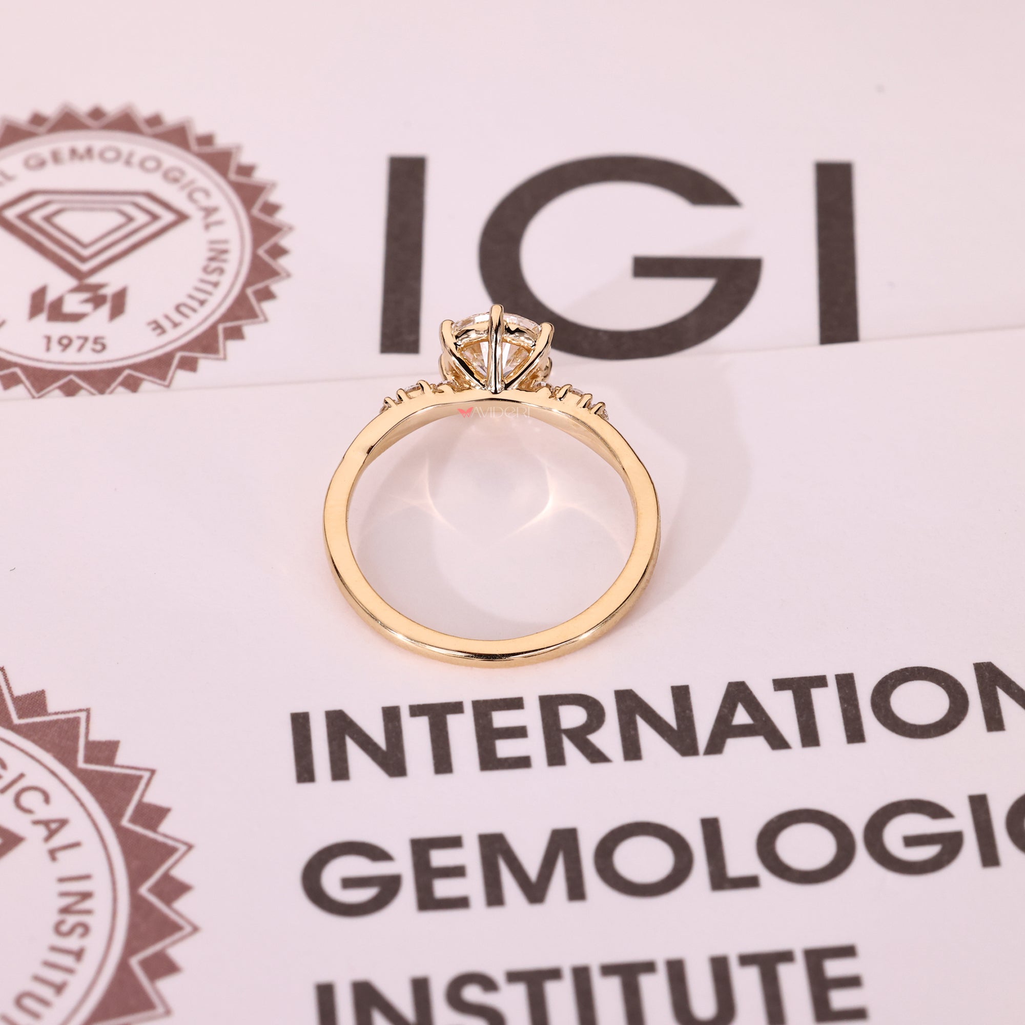 yellow gold engagement ring.