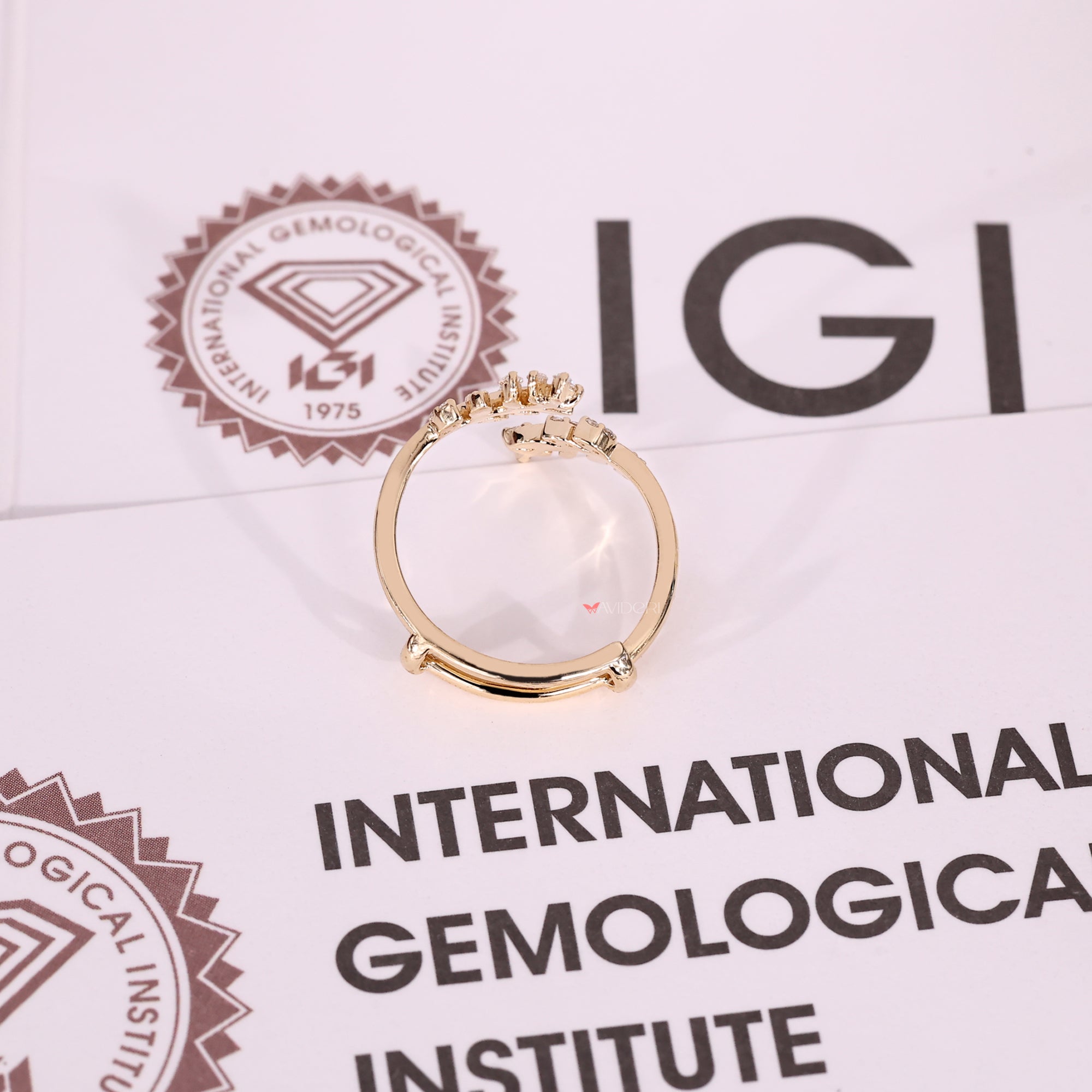 Yellow gold diamond band with diamond wedding band.