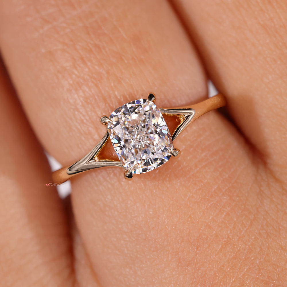 yellow gold diamond ring handmade ring handmade jewelry
