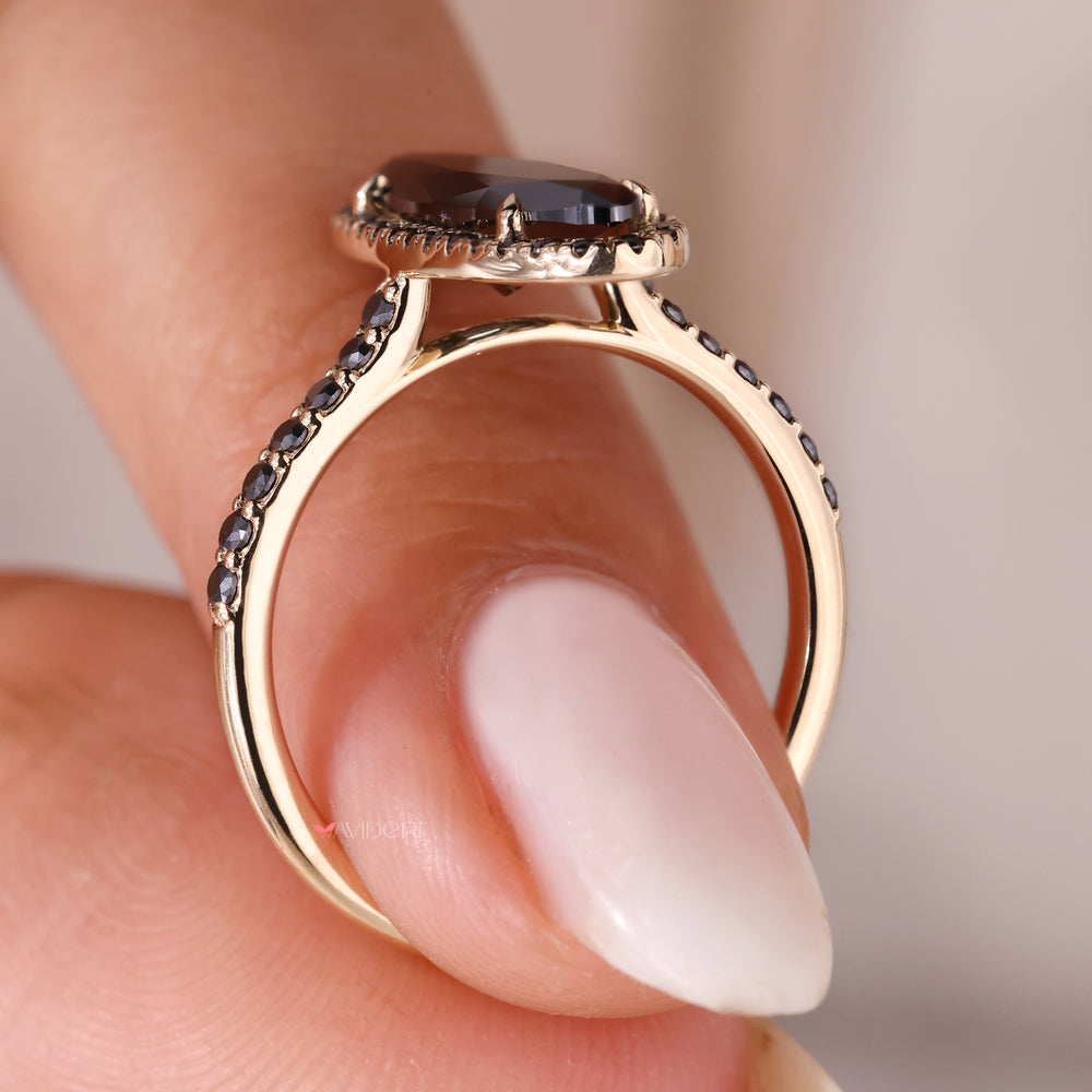 Yellow gold ring, yellow gold engagement ring, handmade jewelry

