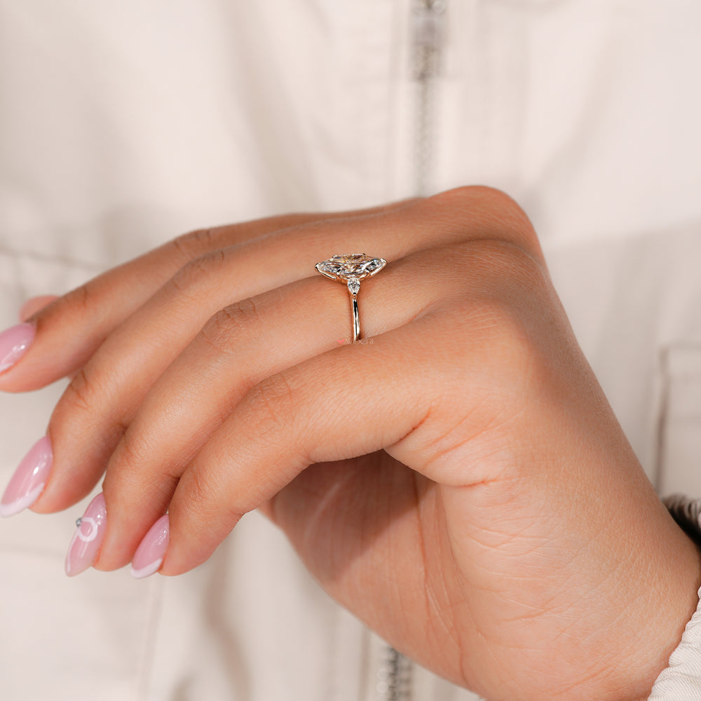 Marquise diamond ring crafted with precision and elegance for special occasions
