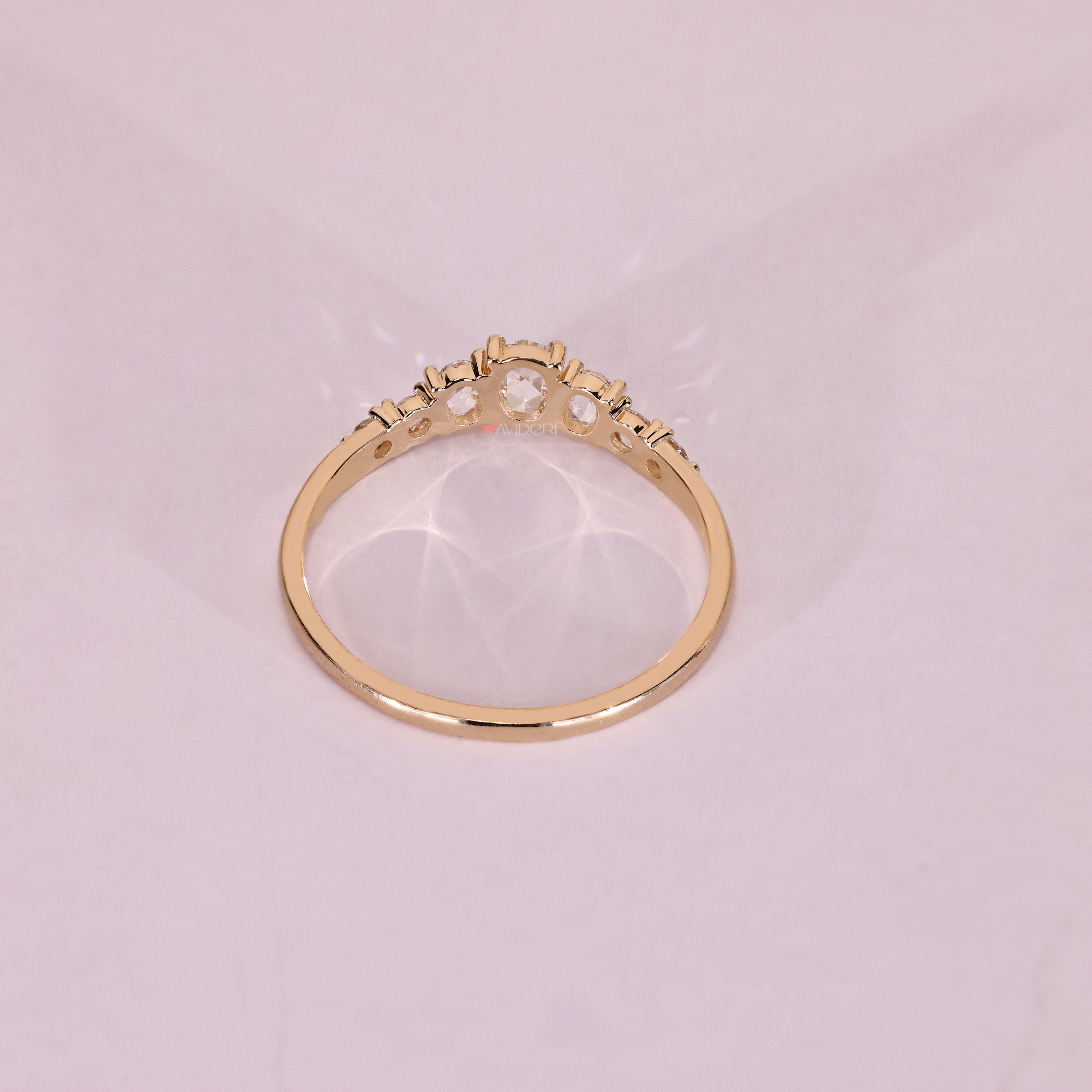 Handmade half eternity rose cut diamond band.

